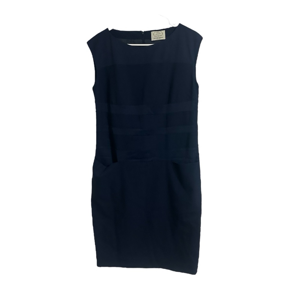 Agnona for Bergdorf Goodman Italian Luxury Navy Sheath Dress | US 16